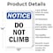 Signmission Do Not Climb, 10 in W x Rectangle, Aluminum OS-2PACK-NS-A-1014-V-11118 - alternate 2